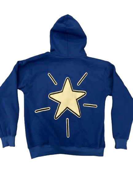 Full-Zip Blue Hoodie